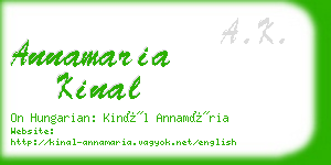 annamaria kinal business card